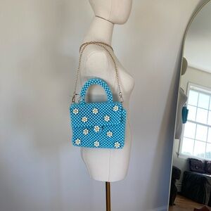 Bouffants and Broken Hearts Beaded Daisy Purse